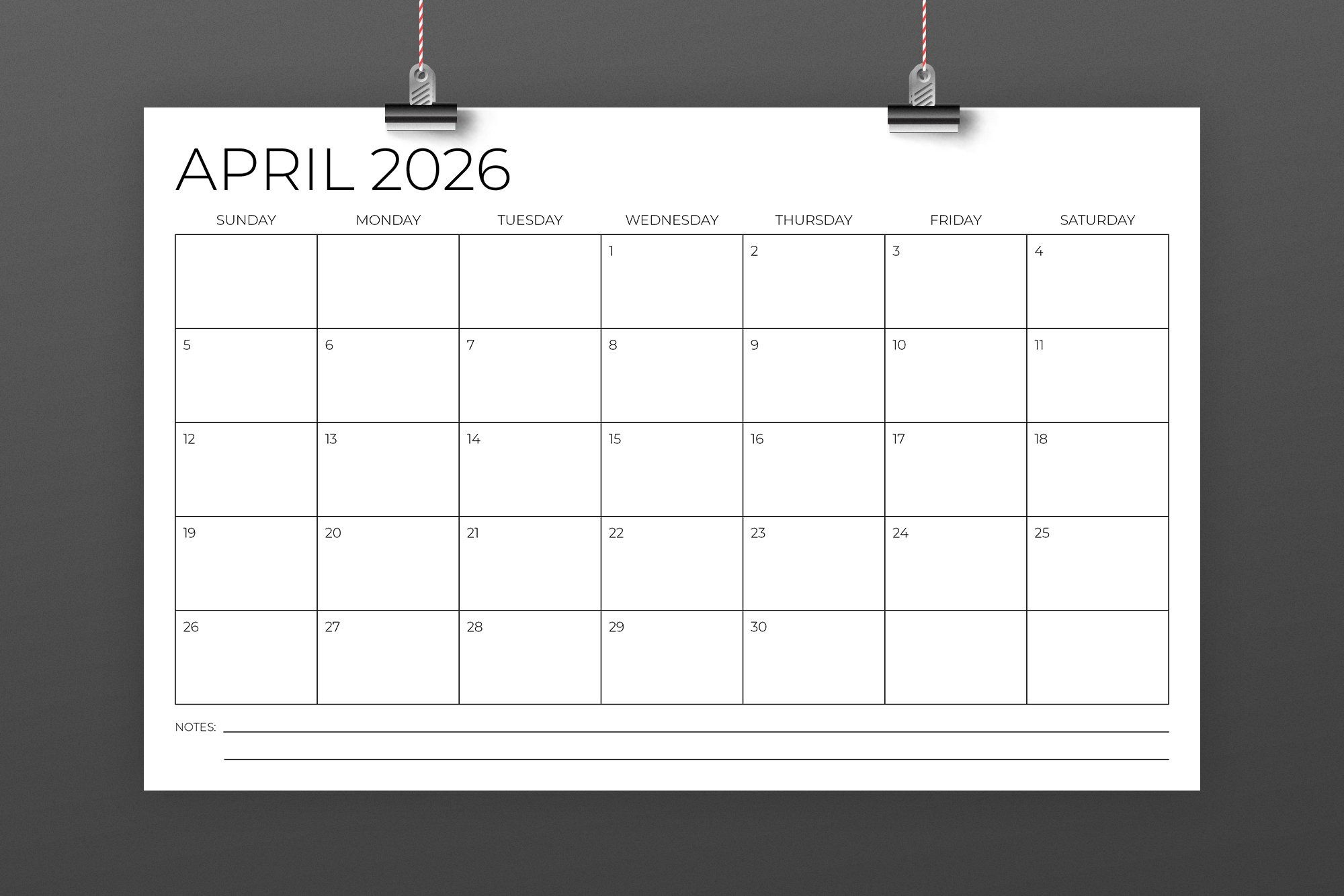 2026 11X17 Calendar Template intended for 2026 Calendar Printable 11x17