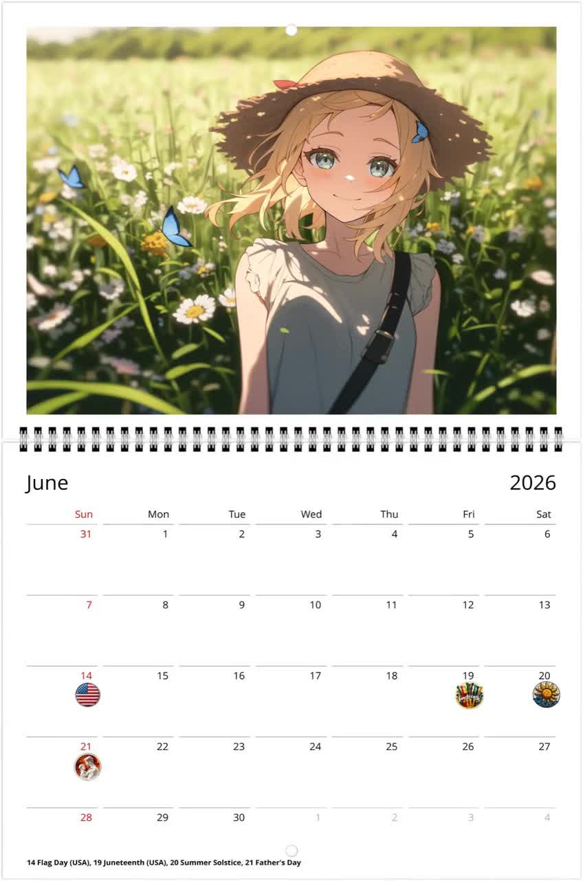 2026 Anime Life Wall Calendarkaleidoscope Artisan – A Year Of  Captivating Anime Art With Holidays with Anime Calendar 2026 USA