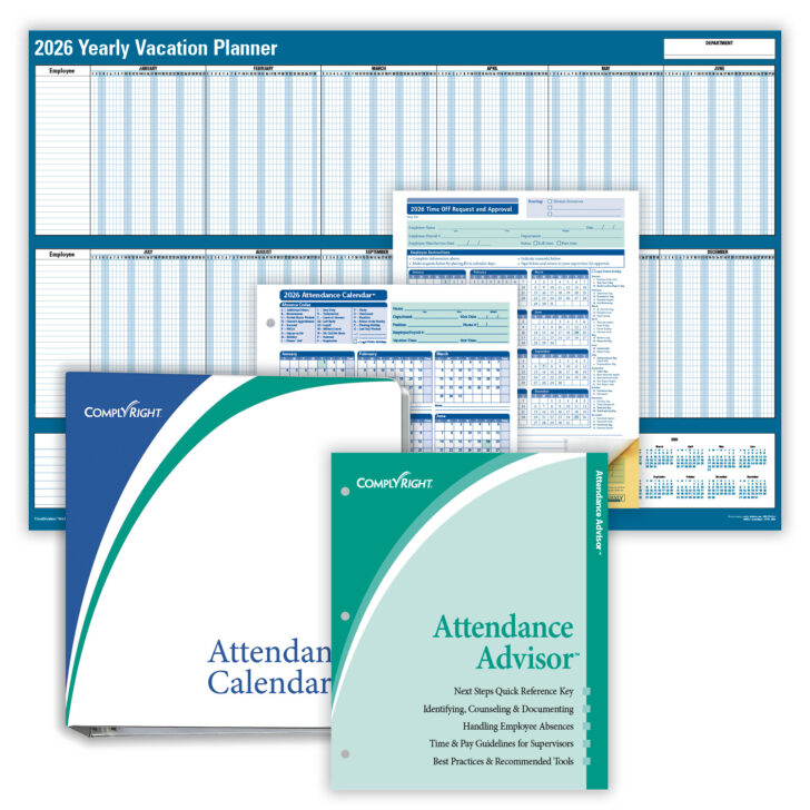2026 Attendance Calendar Cards