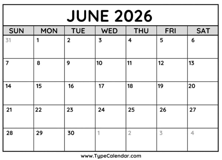 2026 Printable Keyboard Calendar