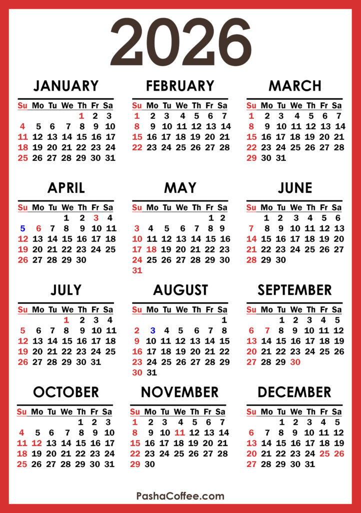 Free Printable Calendar 2026 Canada | Printable Calendars
