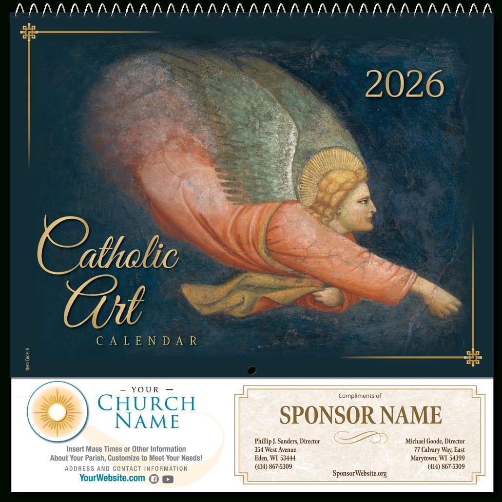 2026 Calendars | Blue Mound Graphics regarding Catholic Wall Calendar 2026