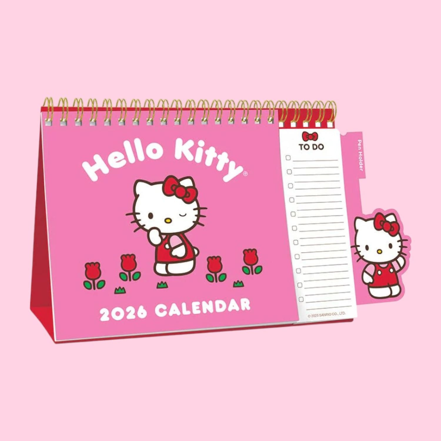 2026 Hello Kitty Playful Pink Standing Desk Calendar | Friends Nyc for Hello Kitty Desk Calendar 2026