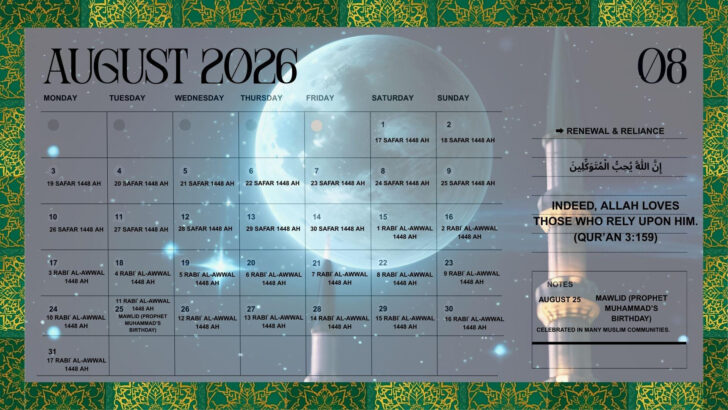 Islamic Calendar 2026 Muis
