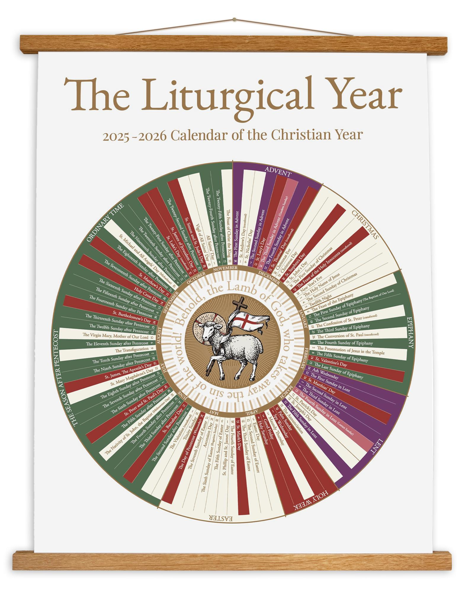 2026 Liturgical Year Wall Calendar | Christian Church Seasons in Liturgical Calendar 2026 Episcopal