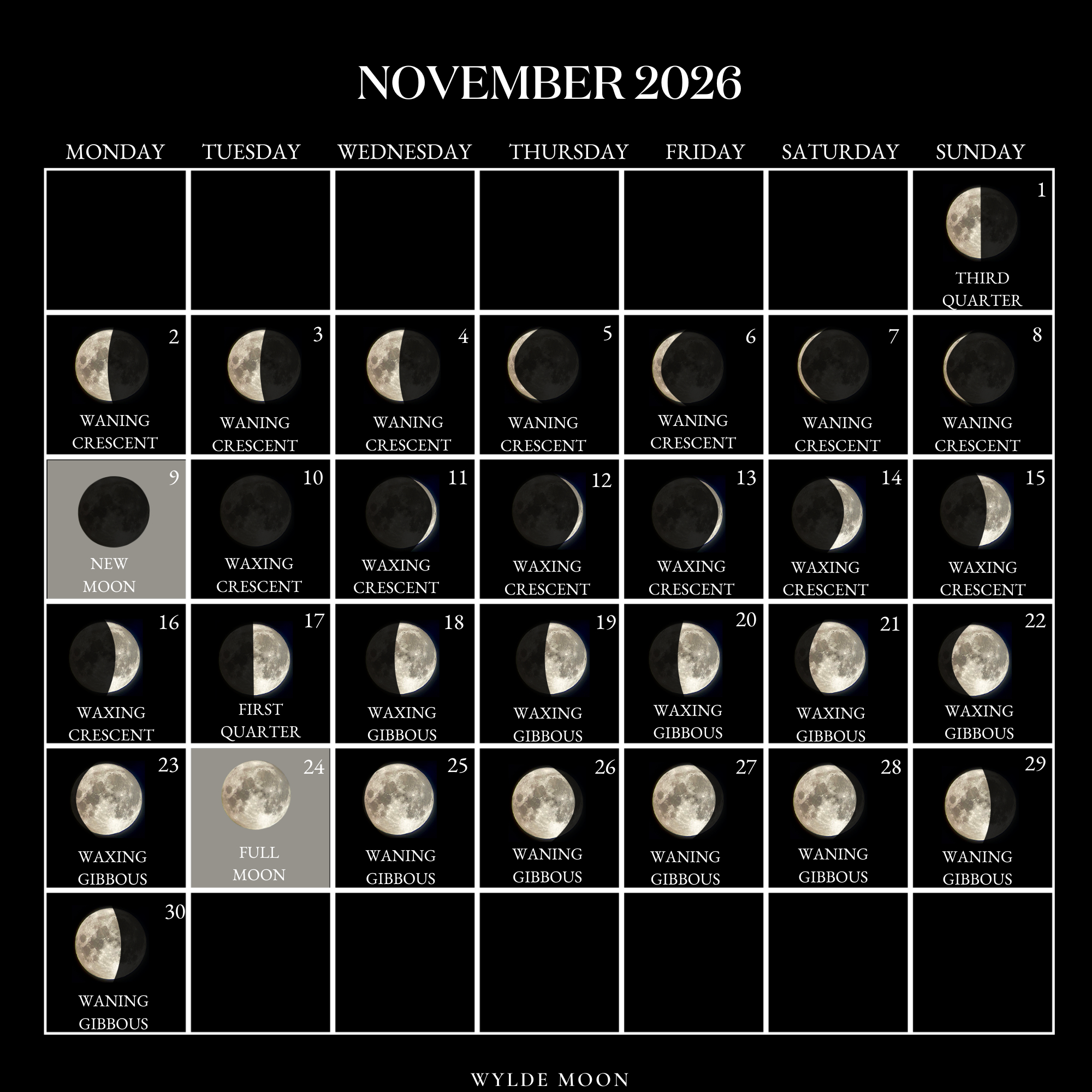 2026 Moon Calendar - Every Phase And Stage Of The Moon regarding 2026 Moon Phase Calendar