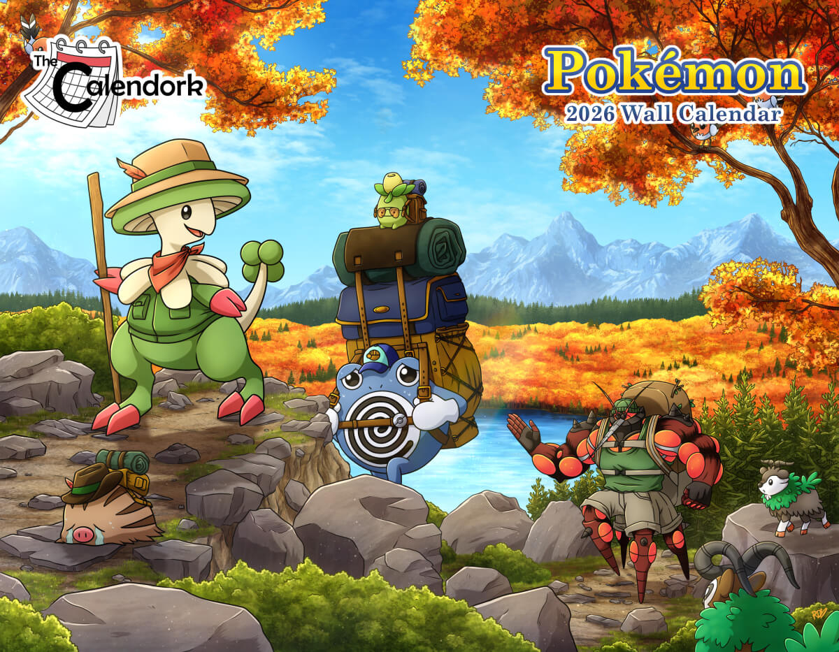 2026 Pokemon Wall Calendar – The Calendork pertaining to Pokemon Calendar 2026 Printable