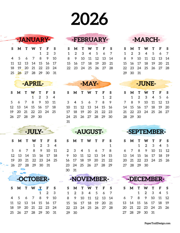 2026 Calendar Printable