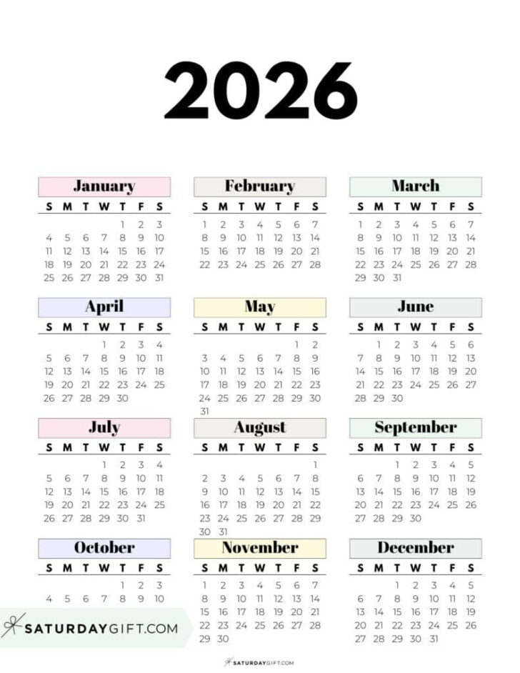 2026 Calendar Printable 8.5 X 11 2026 Calendar Printable 8.5 X 11