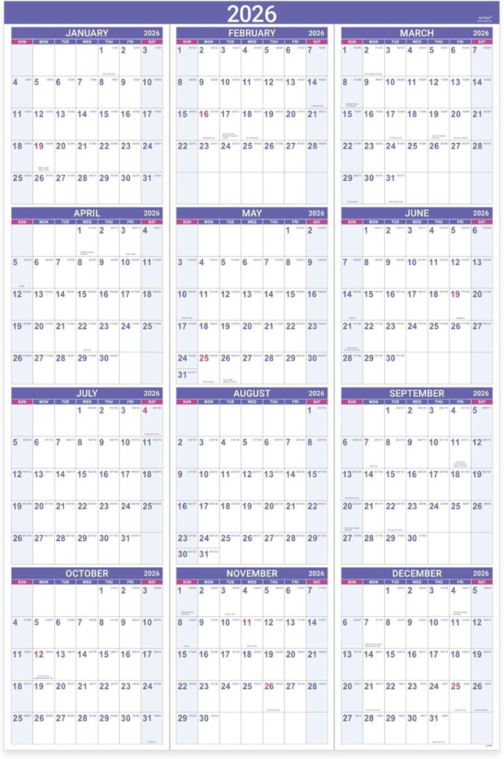 Julian Day Calendar 2026