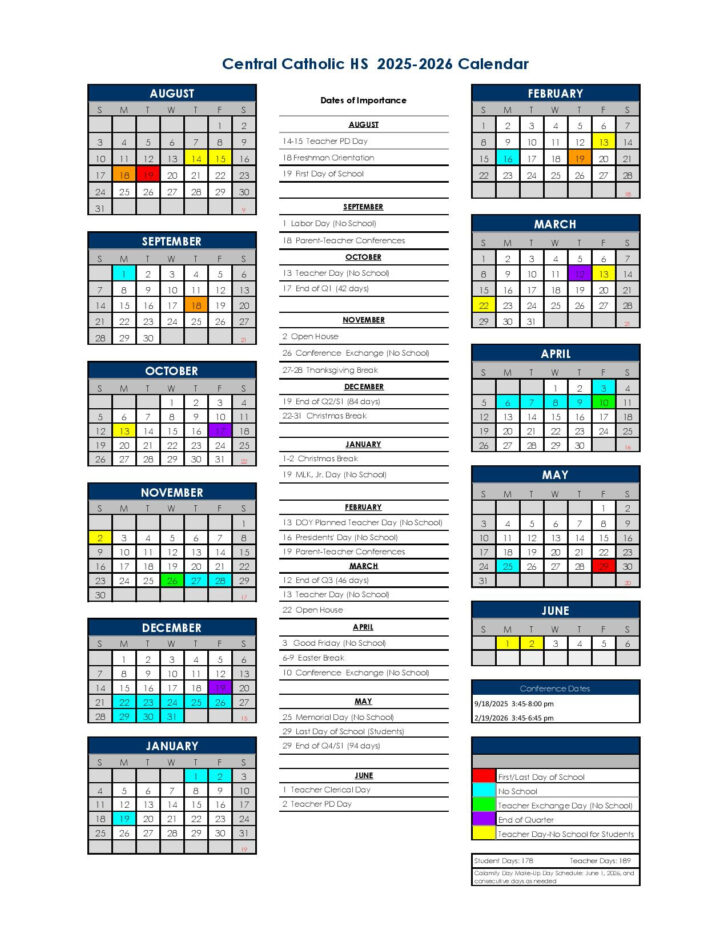 Catholic University Academic Calendar 2026