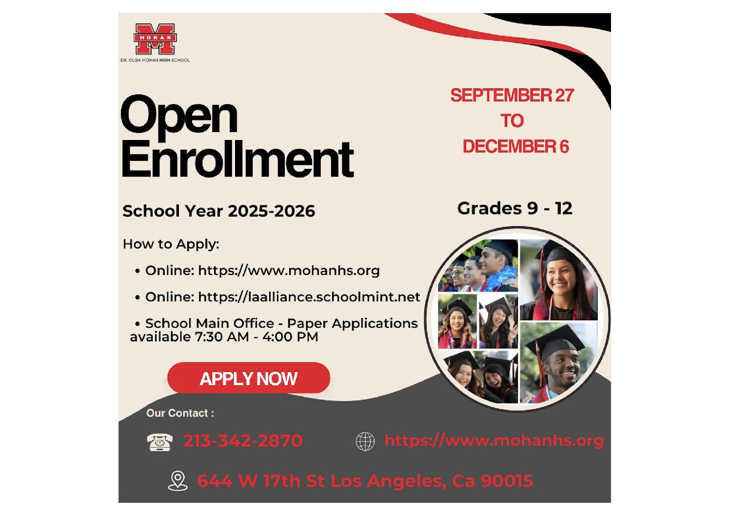 Alliance Dr. Olga Mohan High School with regard to High School Enrollment 2026