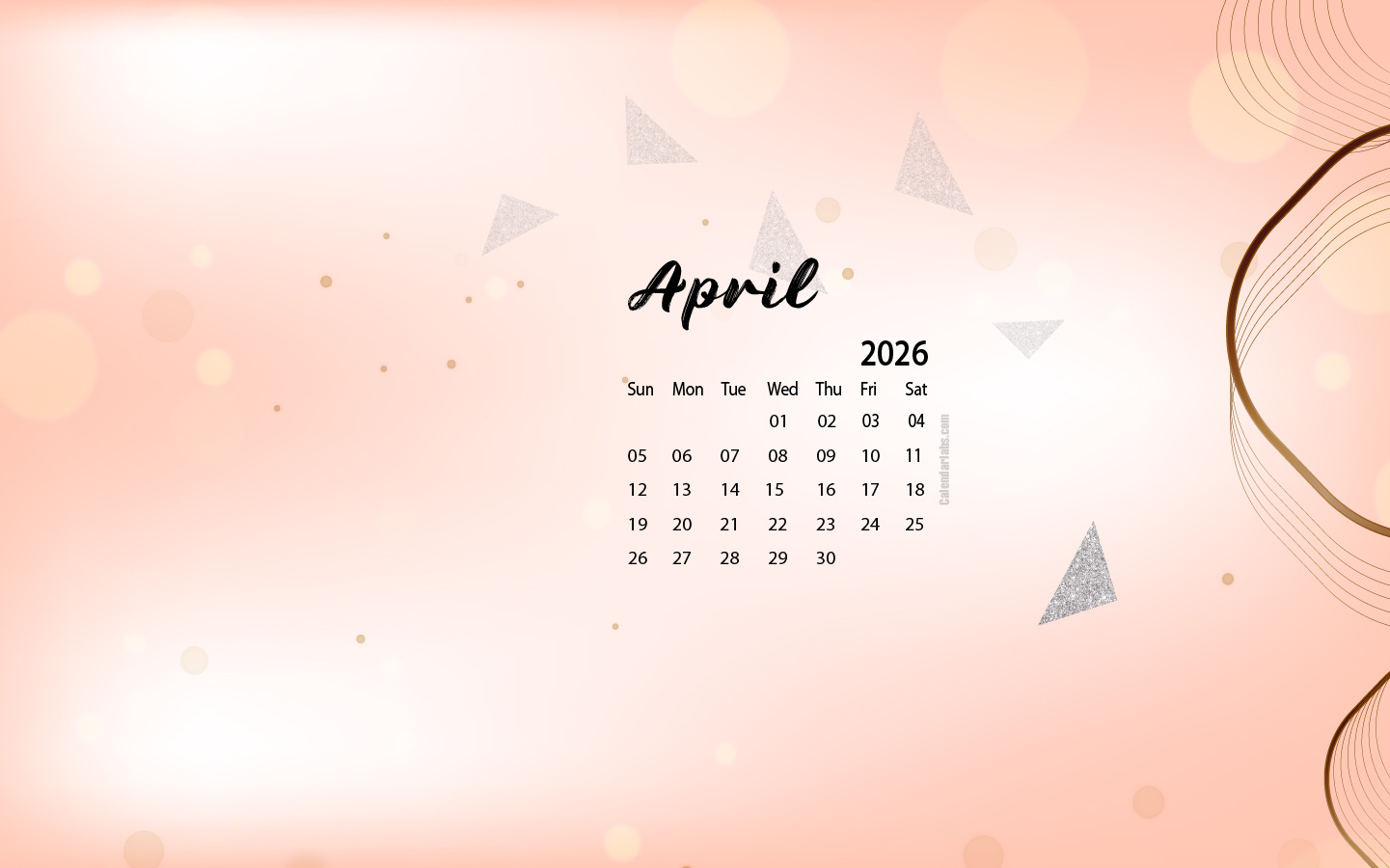 April 2026 Desktop Wallpaper Calendar - Calendarlabs in 2026 Calendar Printable Calendarlabs