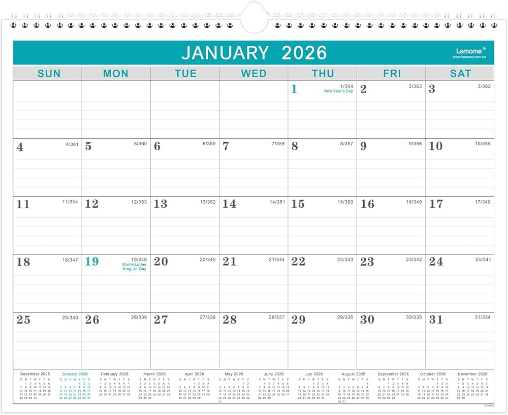 Calendar 2026, 12 Months From January 2026 To Indonesia | Ubuy in 2026 Monthly Calendar with Julian Dates