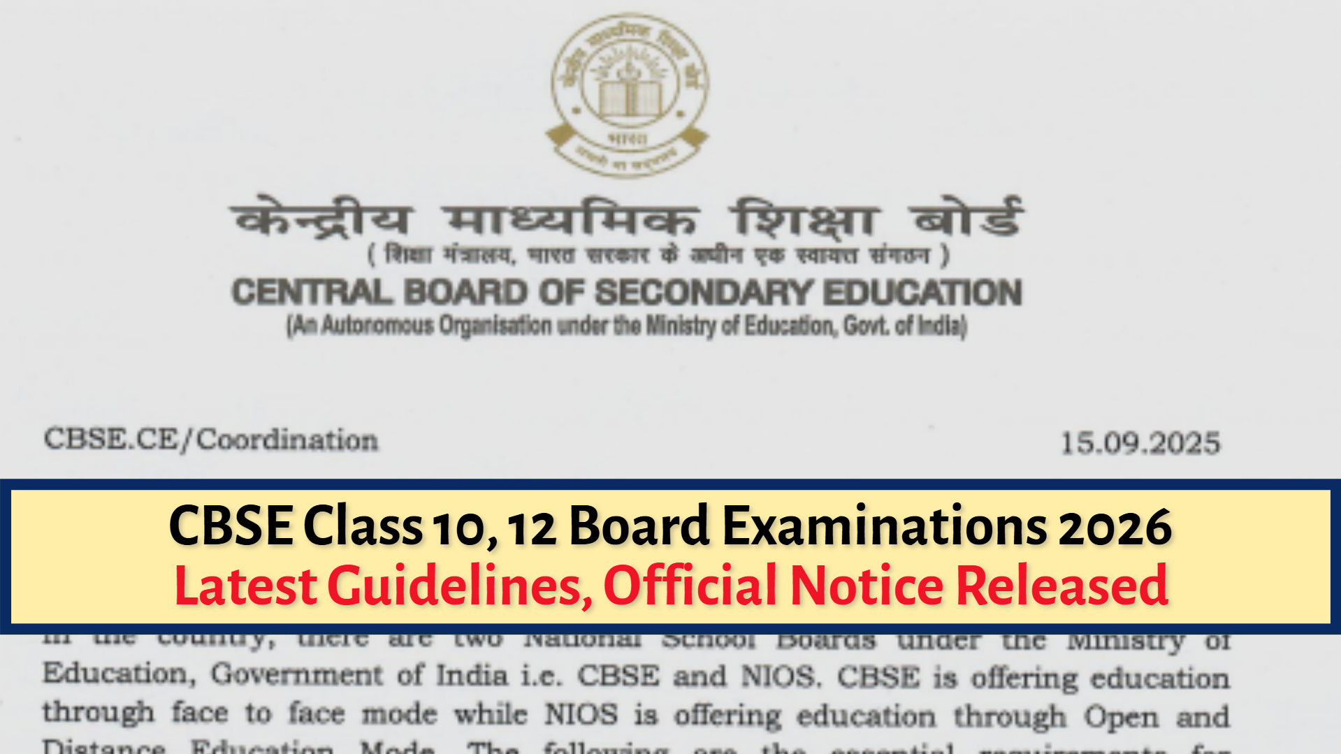 Cbse Makes 75% Attendance Mandatory, Internal Assessment And 2 for National School Attendance 2026