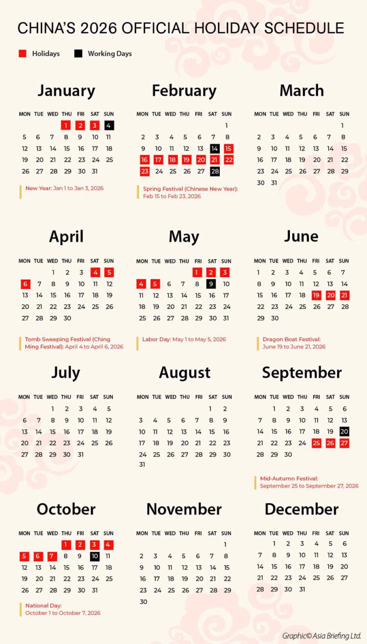 Chinese Calendar 2026 with Holidays Chinese Calendar 2026 with Holidays