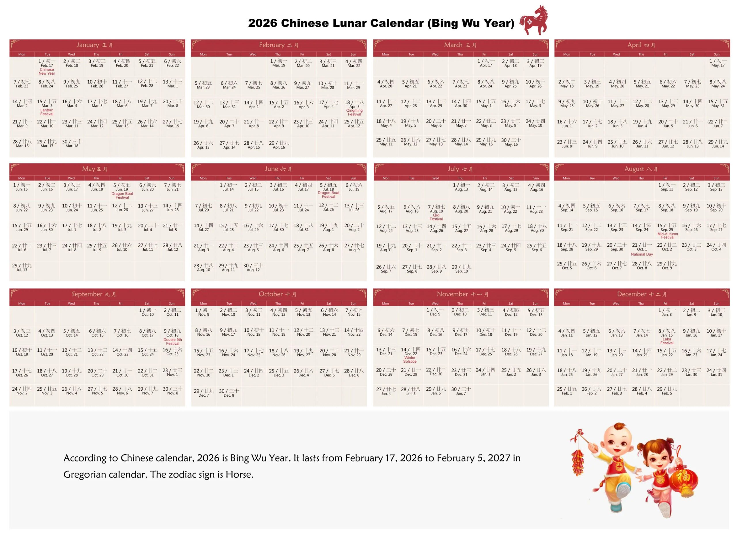 Chinese Calendar 2025&amp;amp;2026: Gregorian To Lunar Days Converter for Chinese Calendar 2026 March