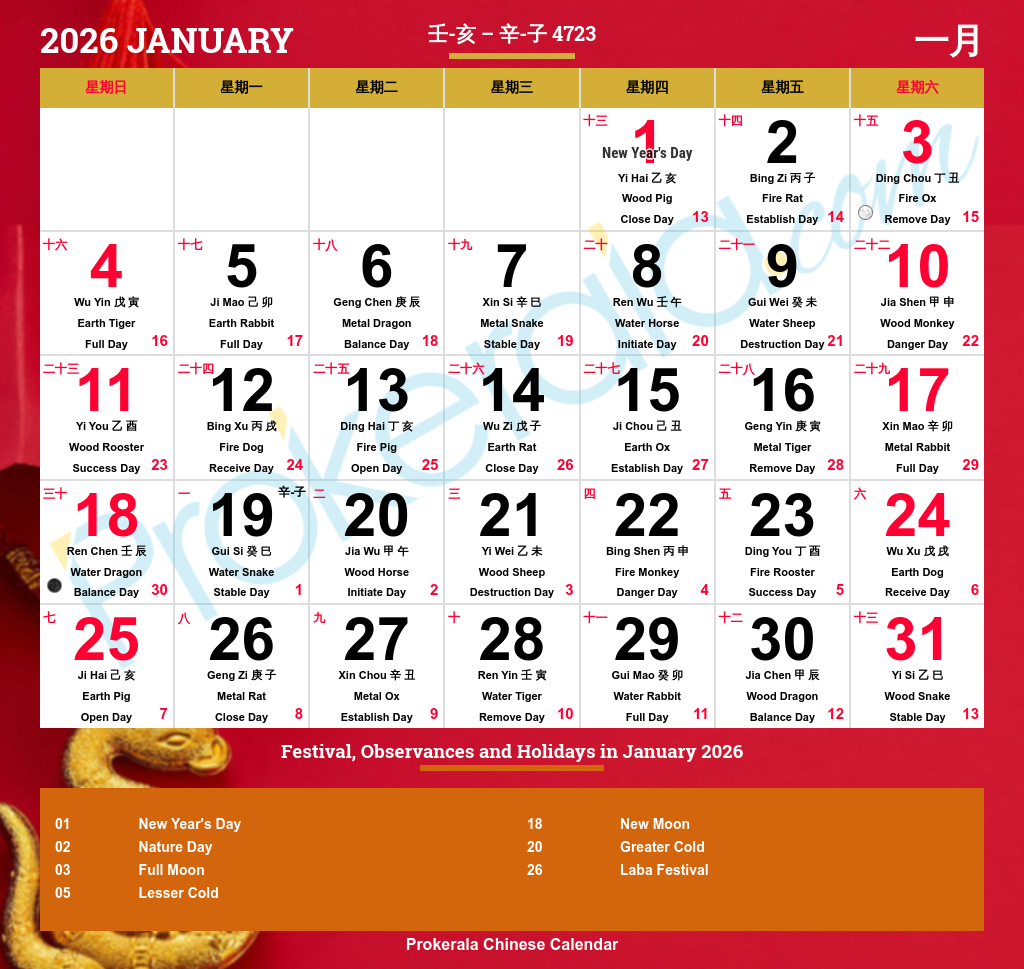 Chinese Calendar 2026 | Festivals | Holidays 2026 throughout 2026 Chinese Calendar