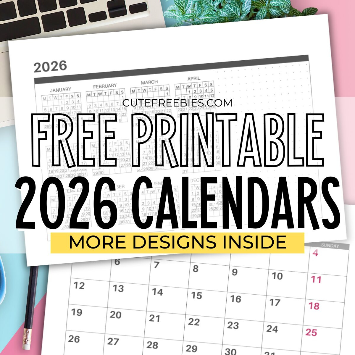 Download 2026 Printable Monthly Calendars And 2026 Planners - Cute with Calendar Labs 2026 Monthly Printable Calendar