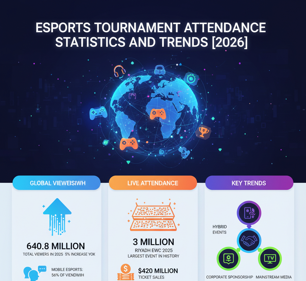 Esports Tournament Attendance Statistics And Trends [2026] - Icon inside National Attendance Statistics 2026