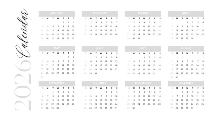 General Blue Calendar 2026 Printable Monthly