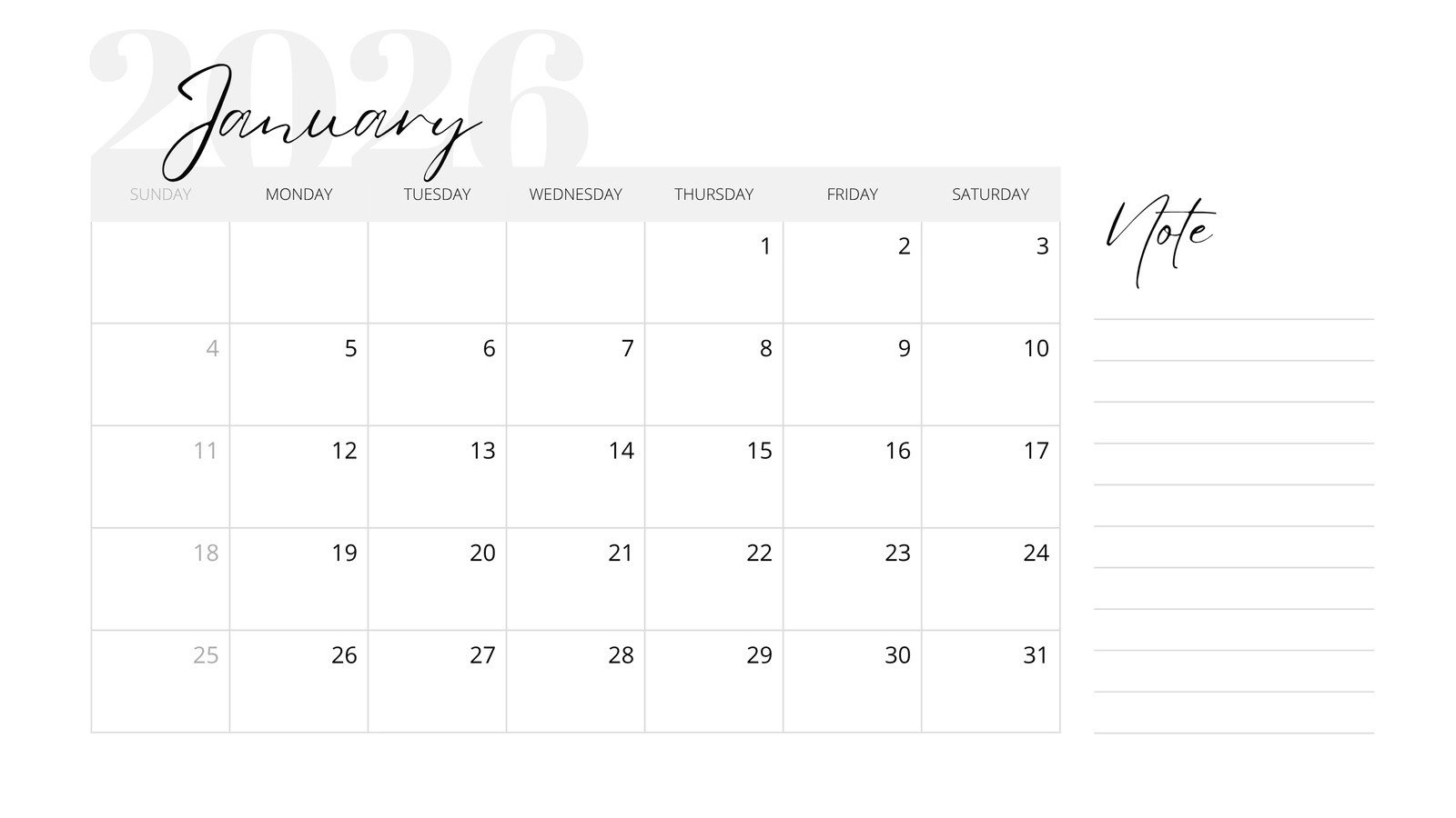 Free And Editable January 2026 Calendar Templates | Canva for Month of January 2026 Printable Calendar