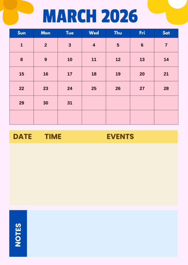 Time and Date Calendar 2026 Printable Time and Date Calendar 2026 Printable