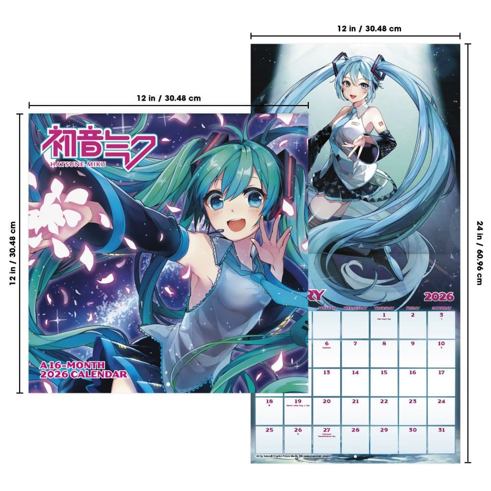 Hatsune Miku 2026 Wall Calendar - Calendars within Anime Calendar 2026 Releases