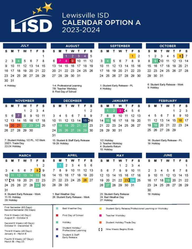 Hisd 2025 to 2026 Calendar Printable
