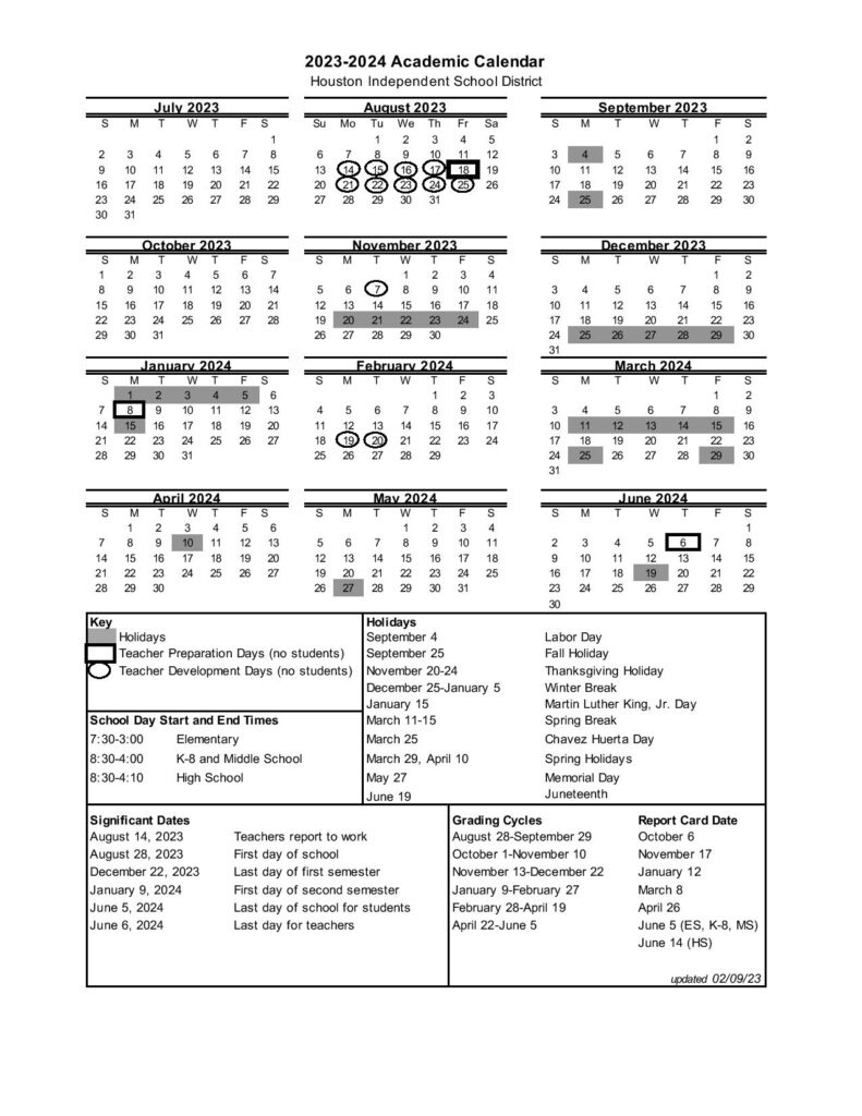 Hisd Academic Calendar 202324 - Mayan Calendar Facts throughout Hisd 2025 to 2026 Calendar Printable