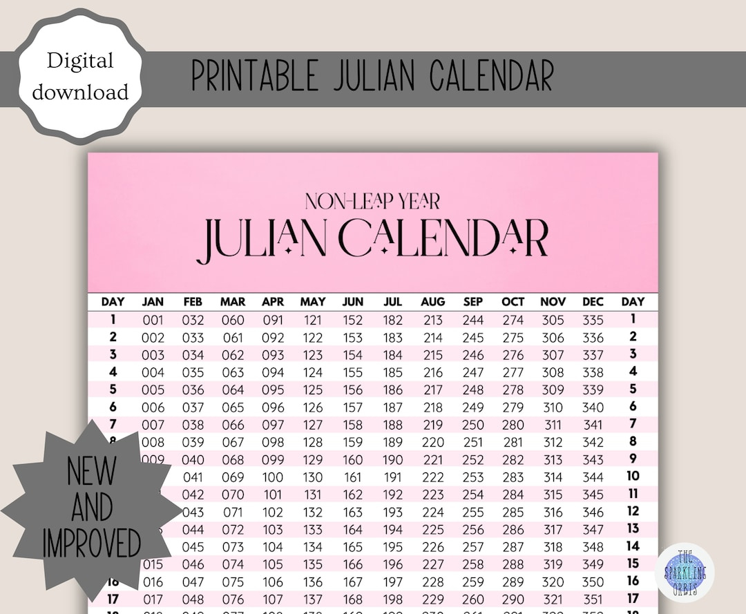 Month Julian Day Format Monthly Calendar Julian Date 310 2026 inside 2026 Monthly Calendar with Julian Dates