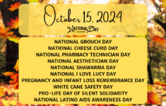 October 15, 2024, On The National Day Calendar® – National Day inside October 15 National Day 2025