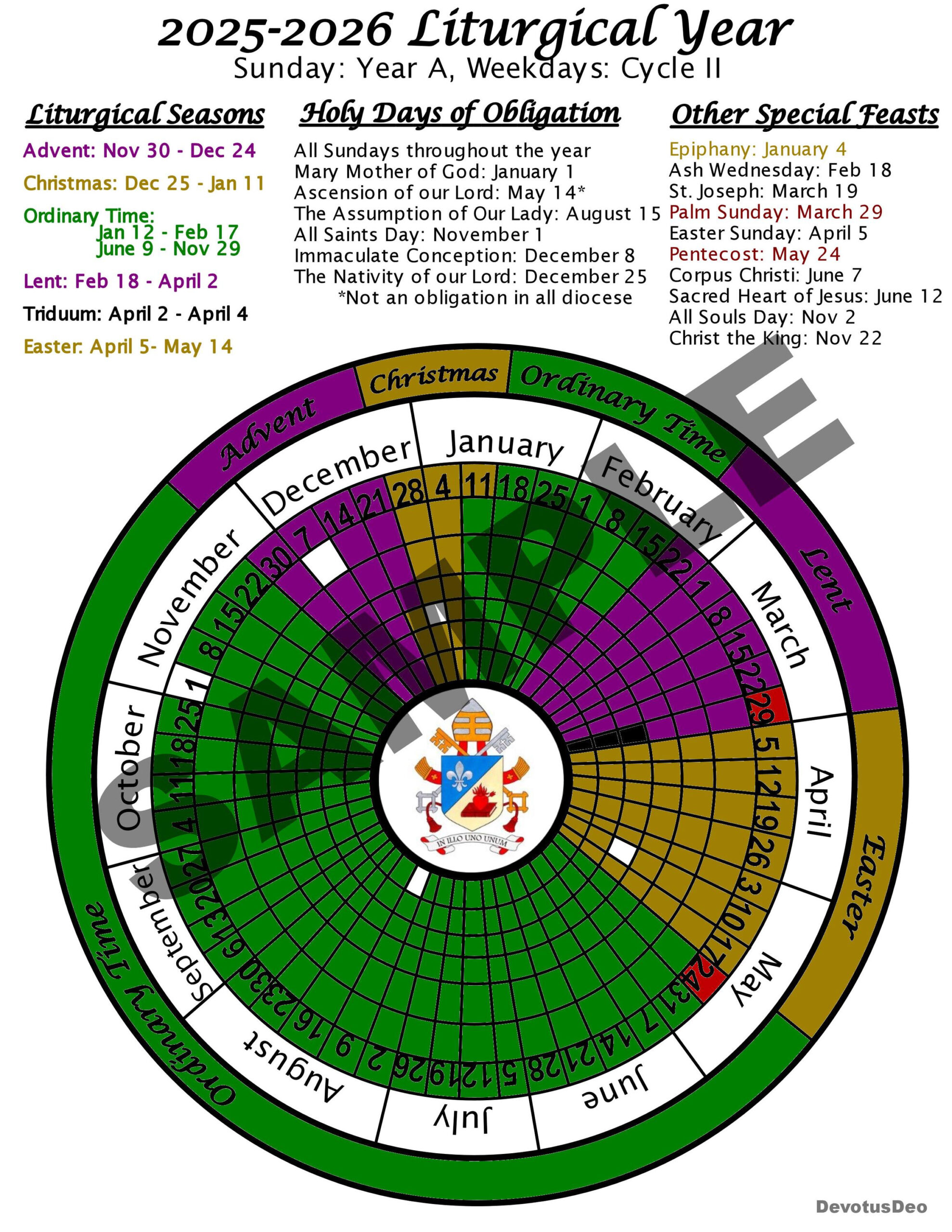 Printable 2026 Liturgical Calendar, Downloadable Catholic throughout Liturgical Calendar 2026 Australia