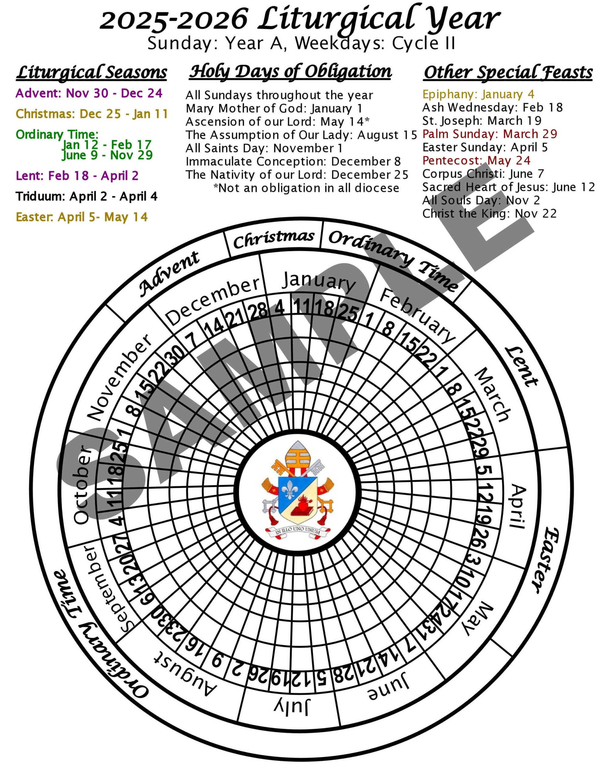 Printable 2026 Liturgical Calendar, Downloadable Catholic with regard to Liturgical Calendar 2026 Catholic Uk