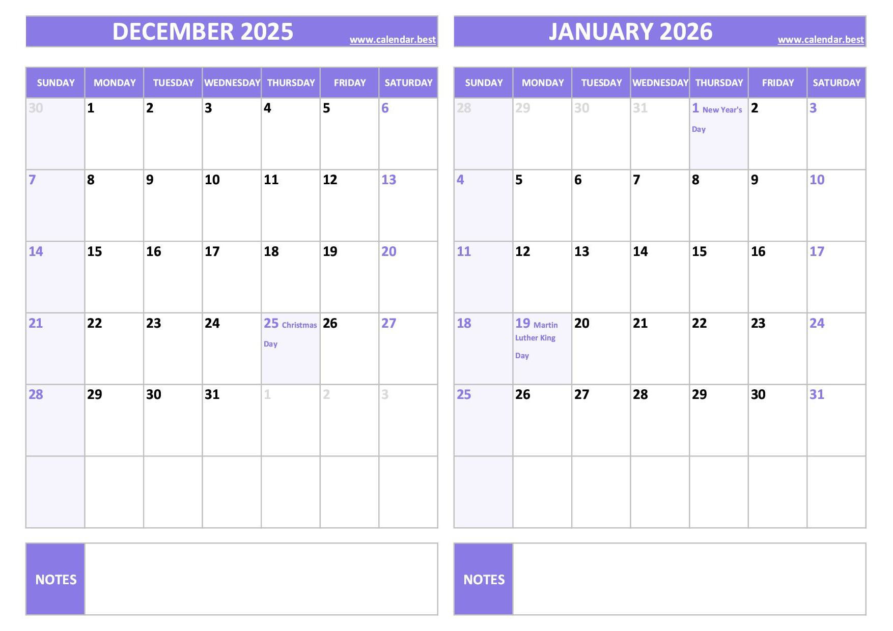 Printable December 2025 And January 2026 Calendar - Free Pdf &amp;amp; Jpg with January To December 2025 Calendar Printable