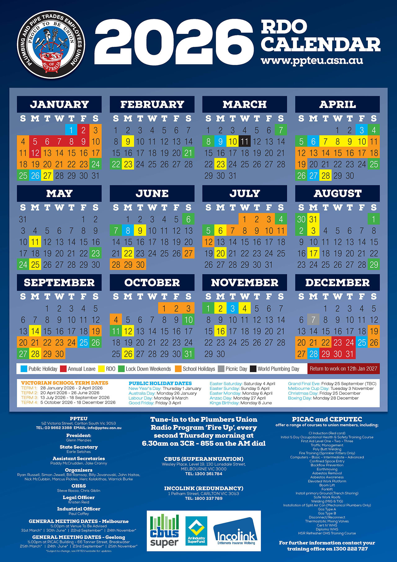 Proposed Rdo Calendar For 2026 intended for ETU Calendar 2026 Printable