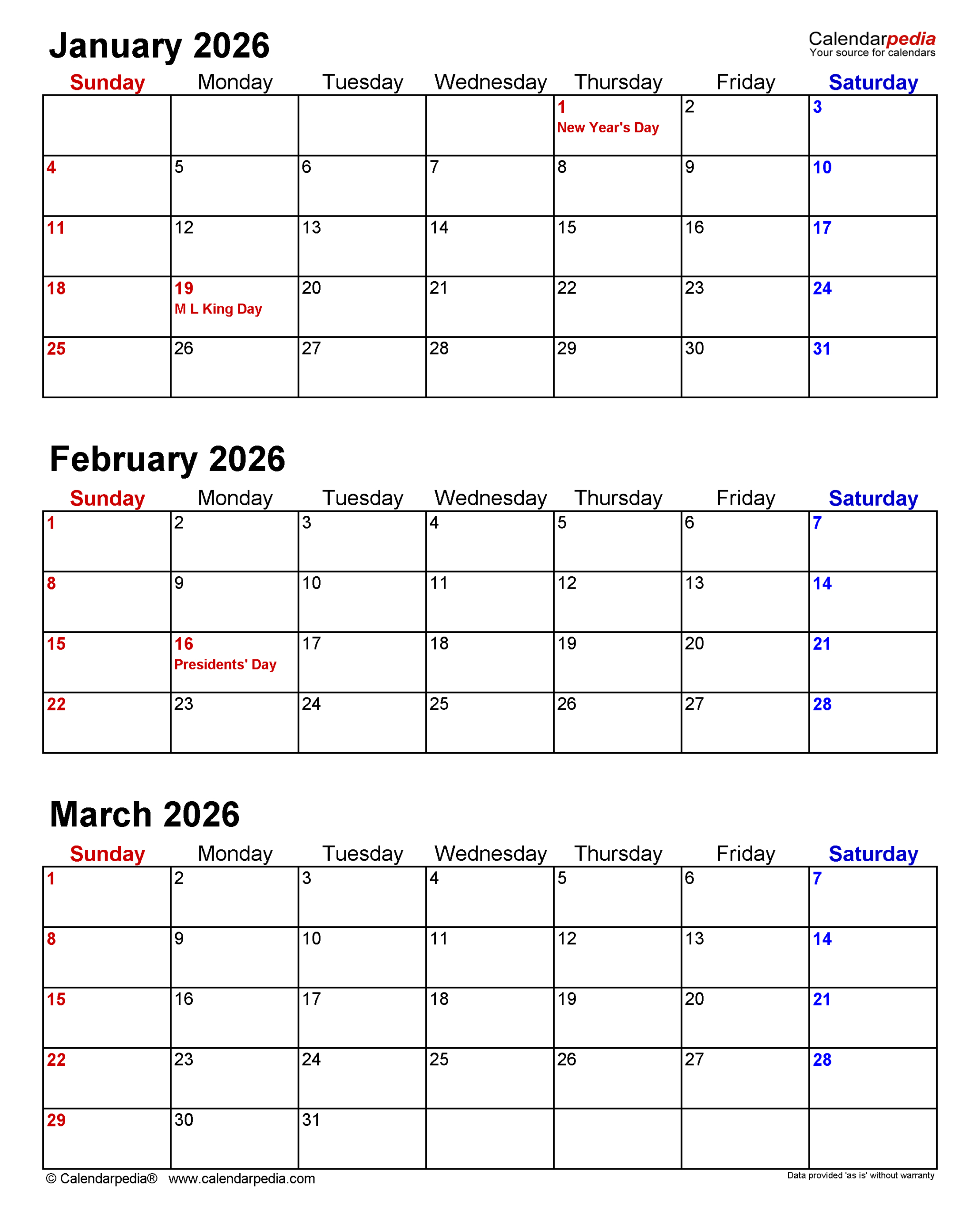 Quarterly Calendars 2026 - Free Printable Pdf Templates with regard to 2026 Quarterly Calendar Printable