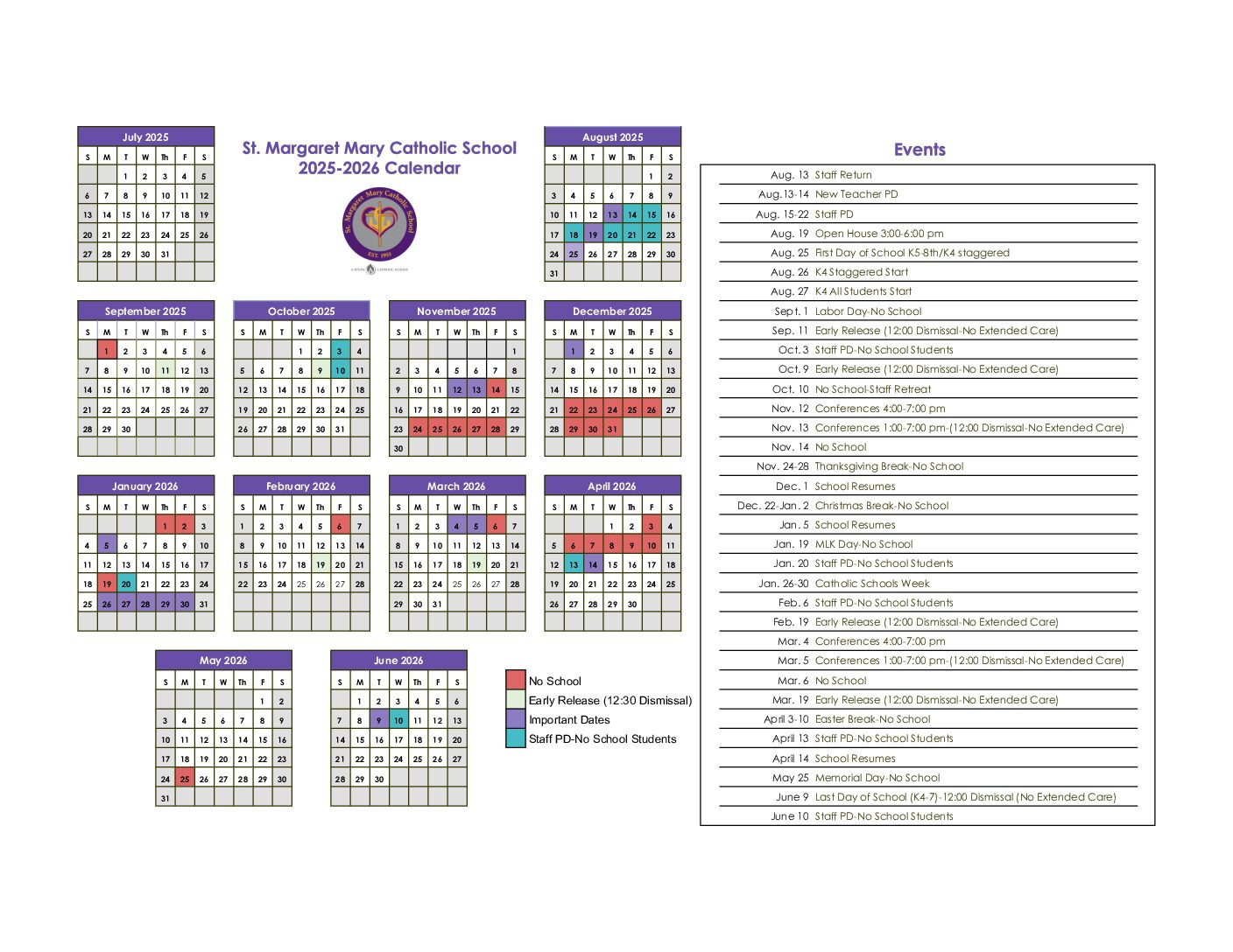 School Calendar - Seton Catholic for Seton Catholic College Calendar 2026