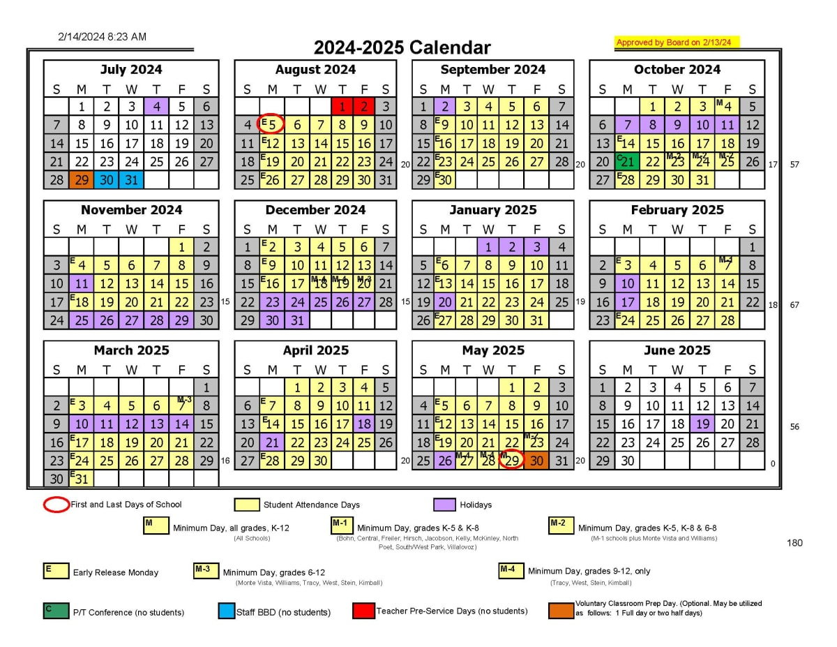 Tusd Calendar - Printable regarding Tusd 2025 to 2026 Calendar Printable