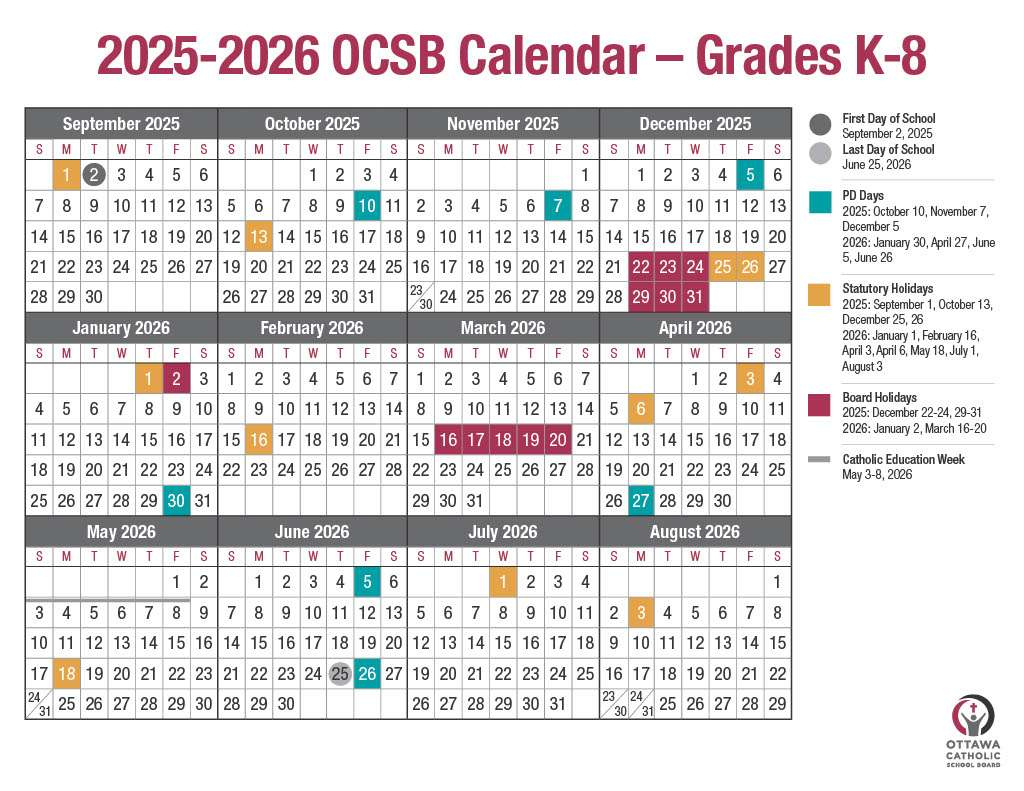 What Parents Need To Know At The Start Of The School Year – The for Ottawa Catholic School Board Calendar 2026