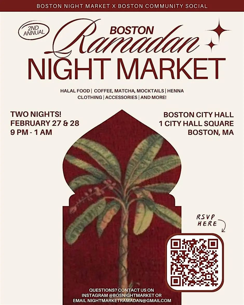 2Nd Annual Boston Ramadan Night Market [02/27/26] inside Ramadan 2026 Calendar Boston
