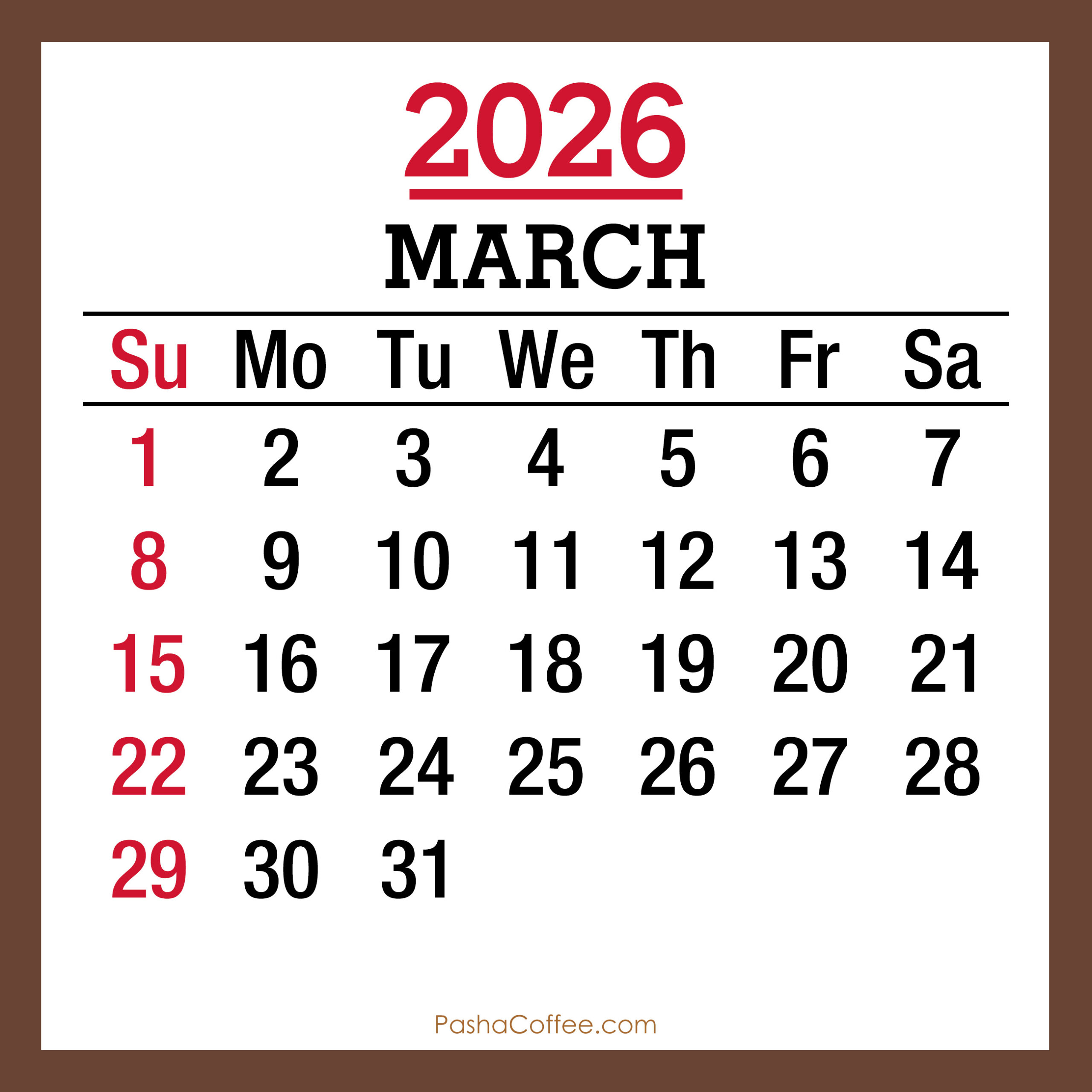 March 2026 Monthly Calendar With Canada Holidays, Printable Free inside March Calendar 2026 Canada