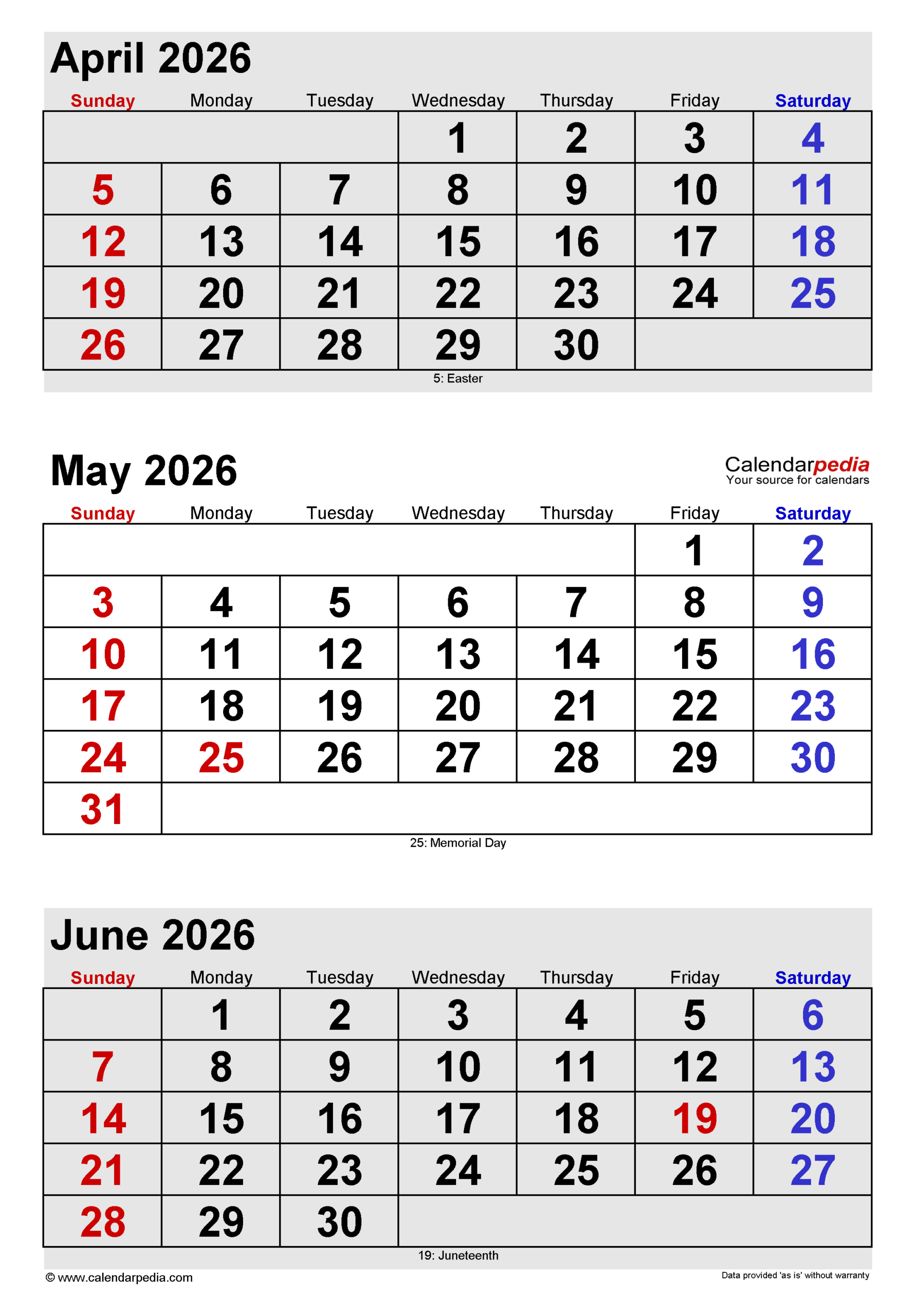 May 2026 Calendar | Templates For Pdf, Excel And Word throughout March April May June 2026 Calendar